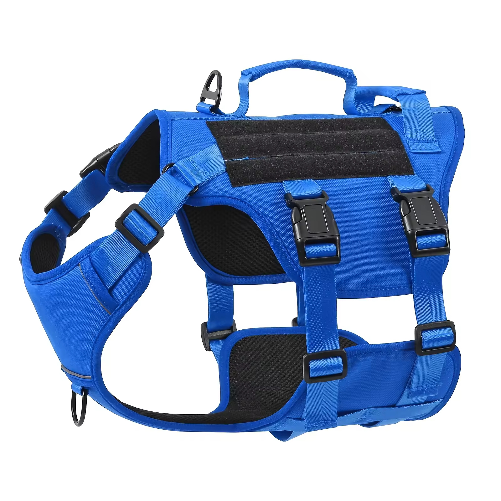 Heat-resistant Durable Nylon Tactical Service Dog Harness, Adjustable No-pull Reflective Vest With Dual Handles For Large Dogs - Image 7