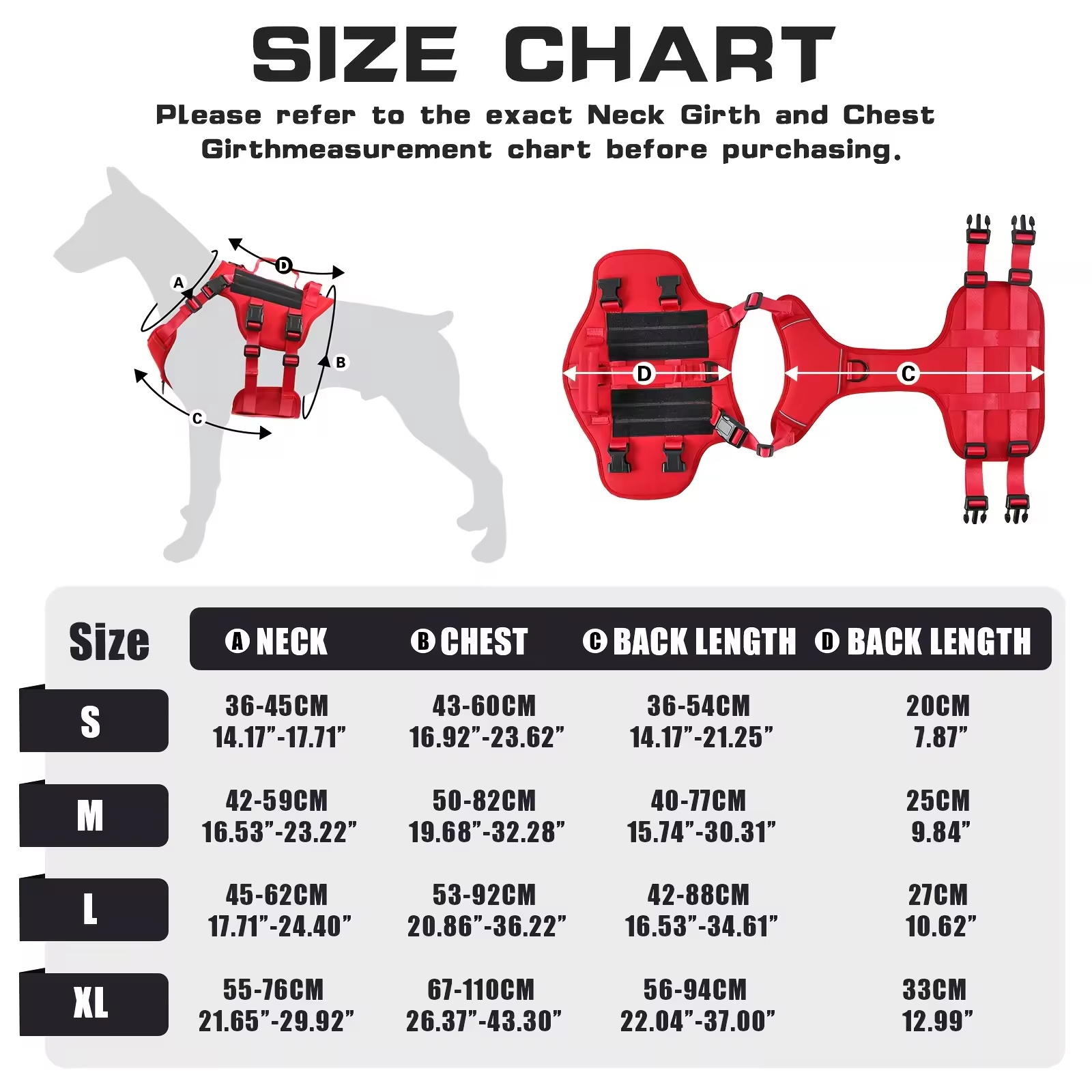 Heat-resistant Durable Nylon Tactical Service Dog Harness, Adjustable No-pull Reflective Vest With Dual Handles For Large Dogs - Image 2